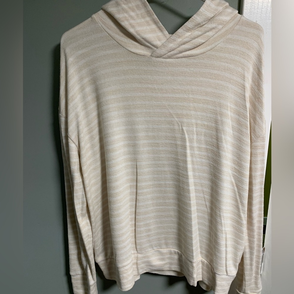 Cropped Striped Hoodie
